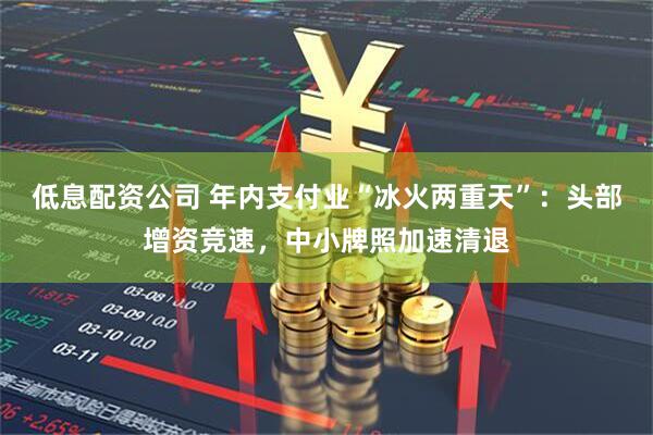 低息配资公司 年内支付业“冰火两重天”：头部增资竞速，中小牌照加速清退
